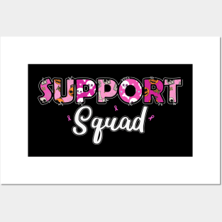 Support Squad Breast Cancer Halloween Shirt Posters and Art